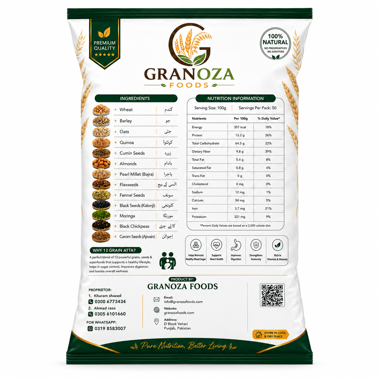Granoza Foods 13 Grain Flour View 2